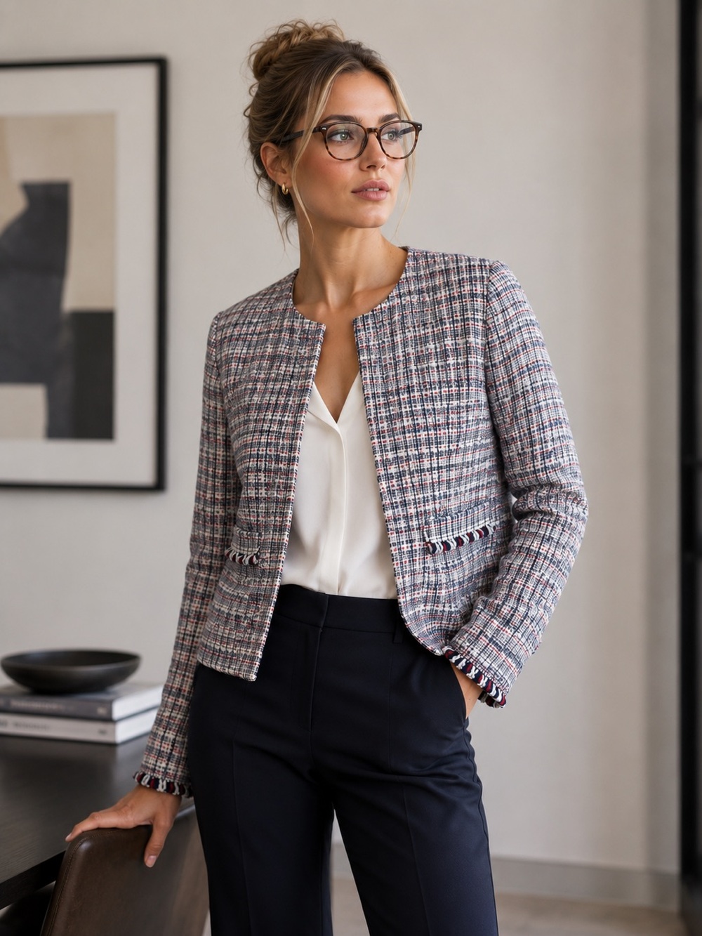 J crew Fringe Tweed Jacket Blazer Size 10 MSRP $175